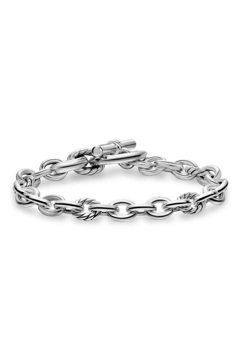 DY Mercer® Toggle Chain Bracelet in Sterling Silver with Diamonds, 12.7mm, Alternate, color, DIAMOND