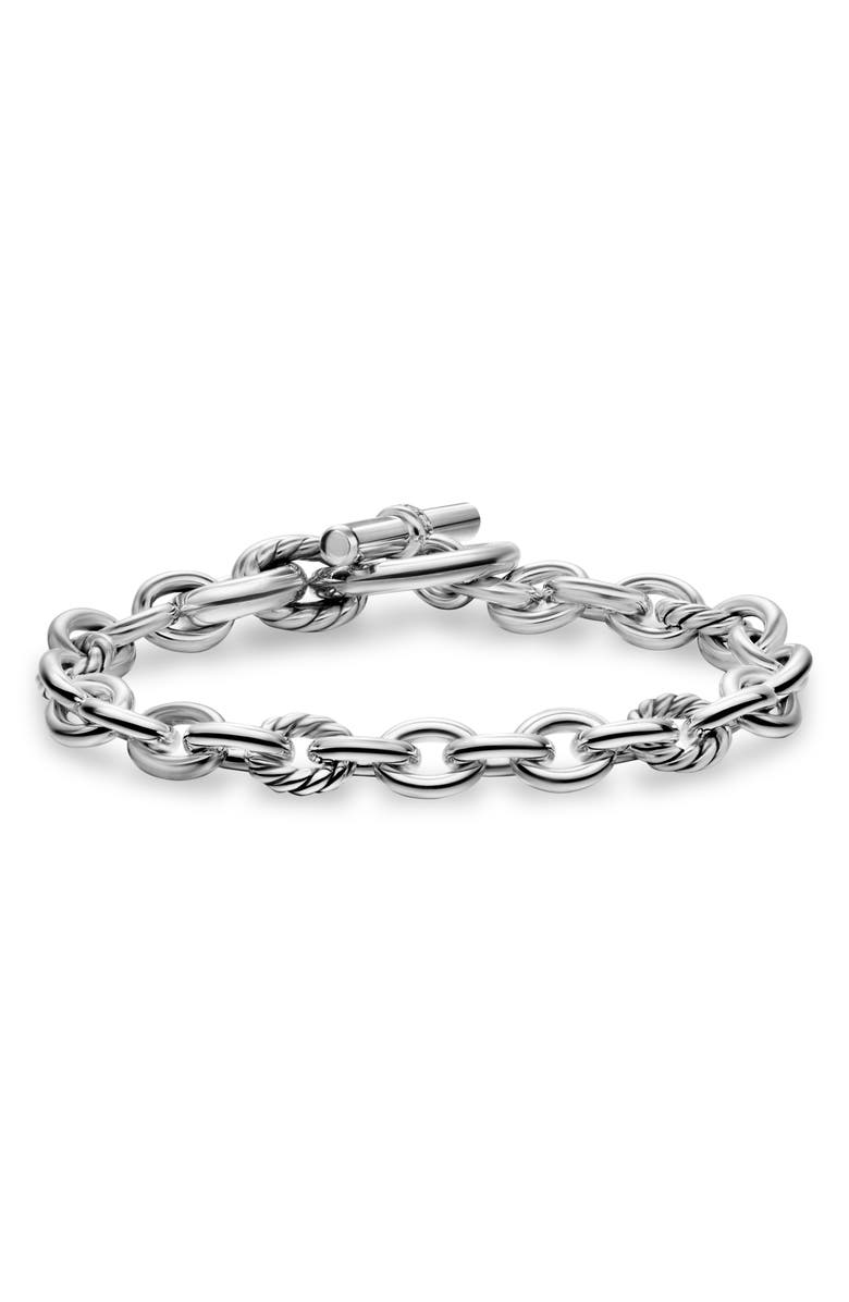 David Yurman DY Mercer<sup>®</sup> Toggle Chain Bracelet in Sterling Silver with Diamonds, 12.7mm, Alternate, color, Diamond