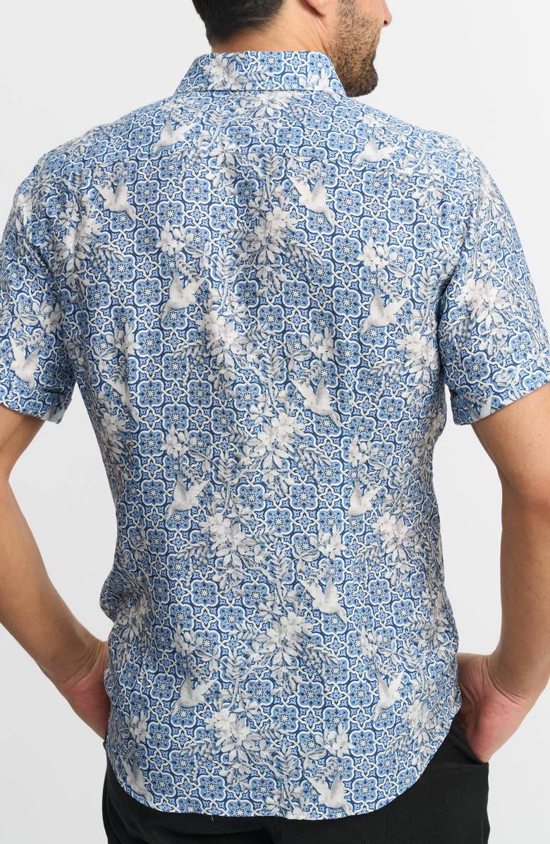 Robert Graham Olin Short Sleeve Button-Up Shirt, Alternate, color, 