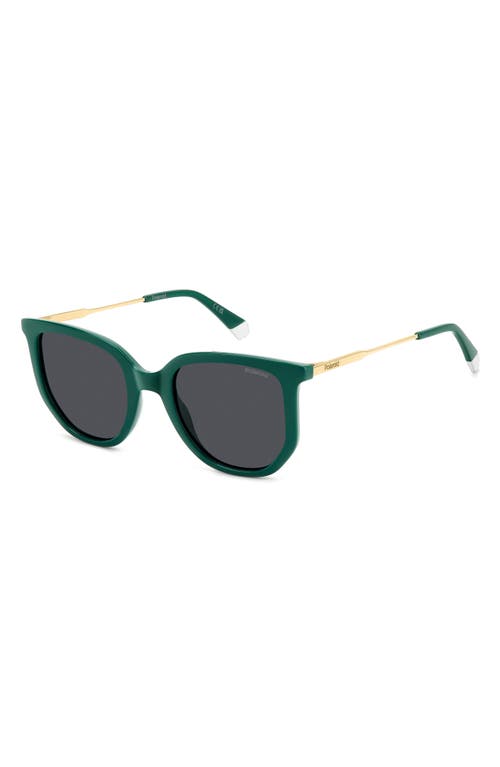 Polaroid 51mm Polarized Square Sunglasses In Green/grey Polar