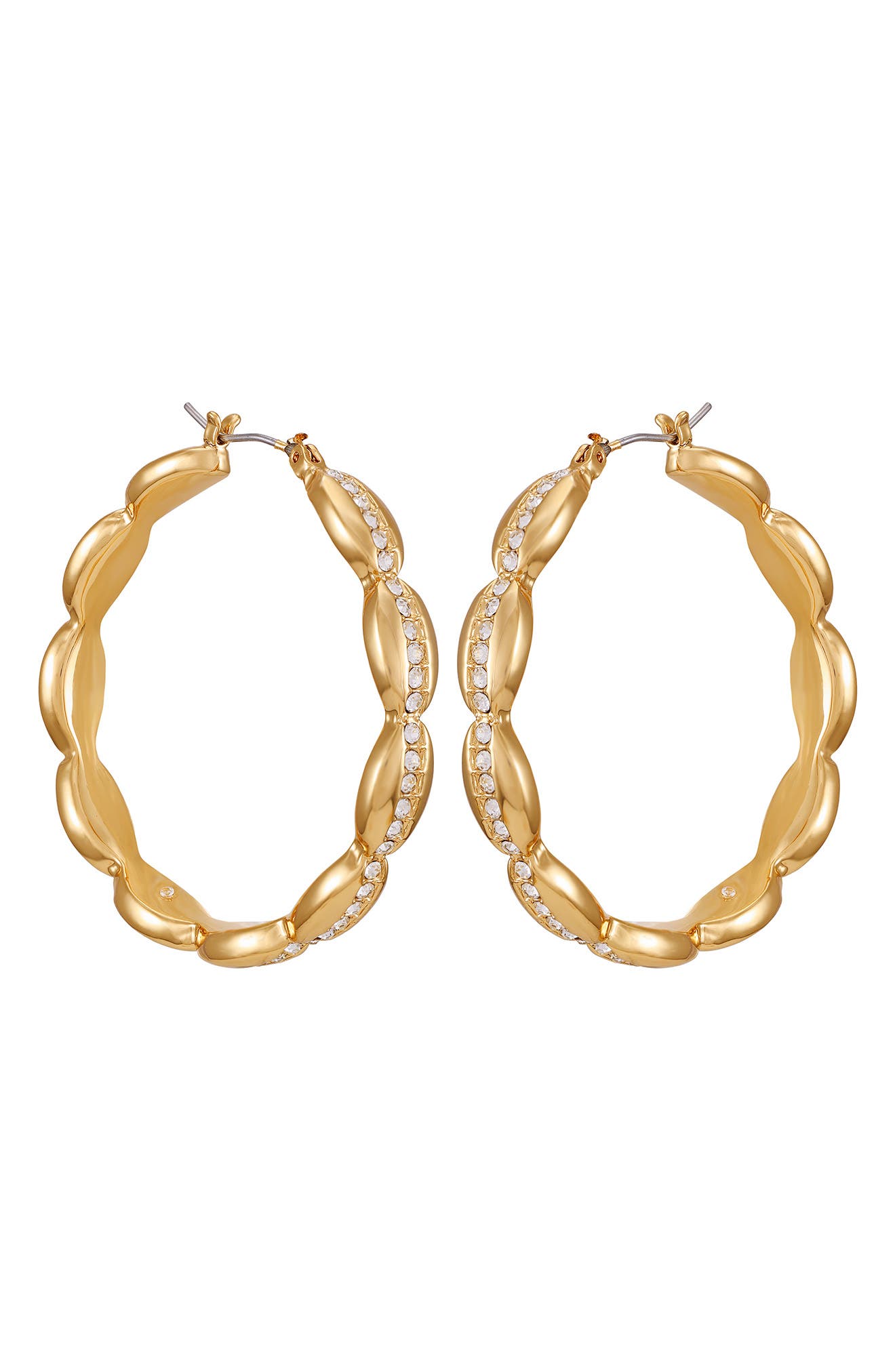 Vince Camuto Pavé Crystal Hoop Earrings