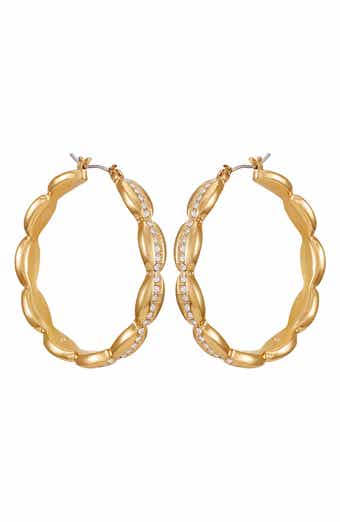 Vince Camuto Pavé Crystal Hoop Earrings