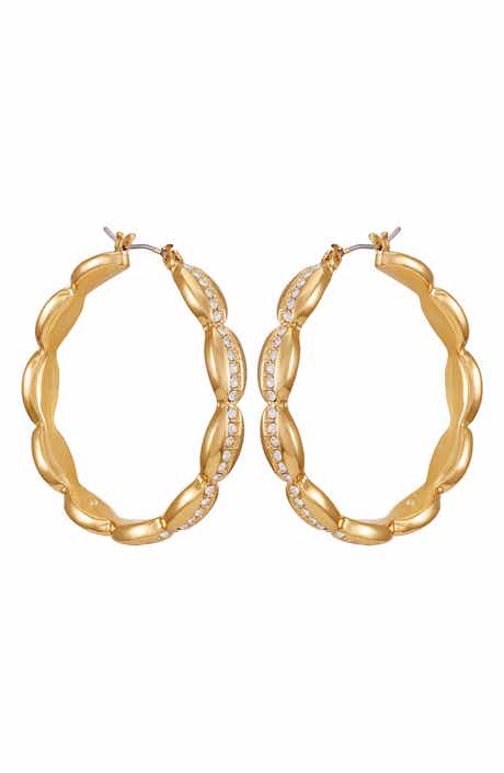 Vince Camuto Pavé Crystal Hoop Earrings