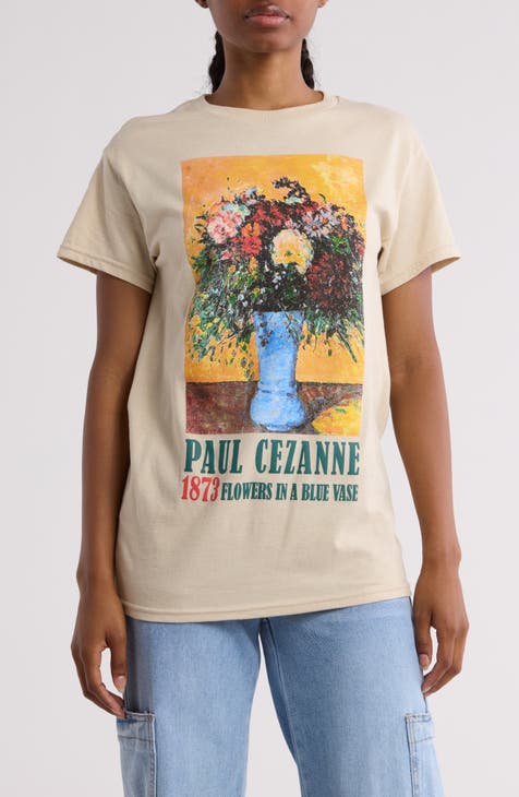 Cezanne Flowers Graphic Print T-Shirt