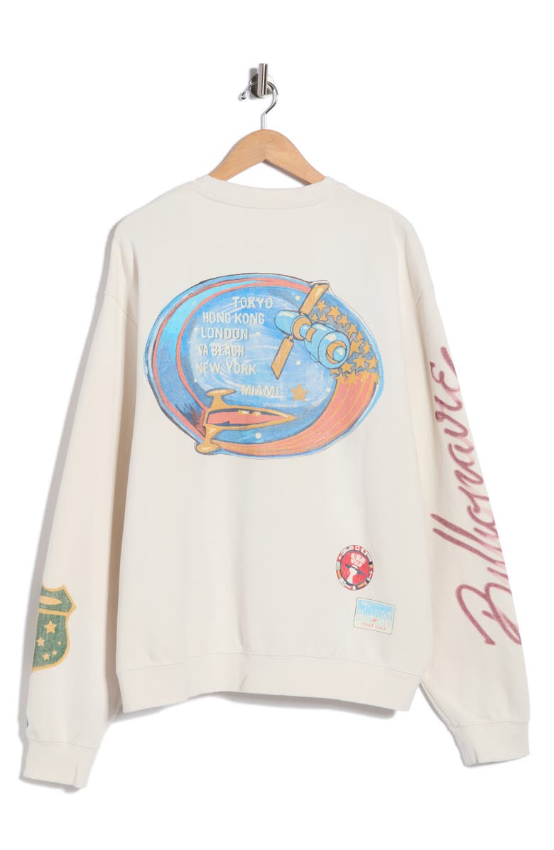 Billionaire Boys Club Explore Graphic Sweatshirt, Alternate, color, Whisper White