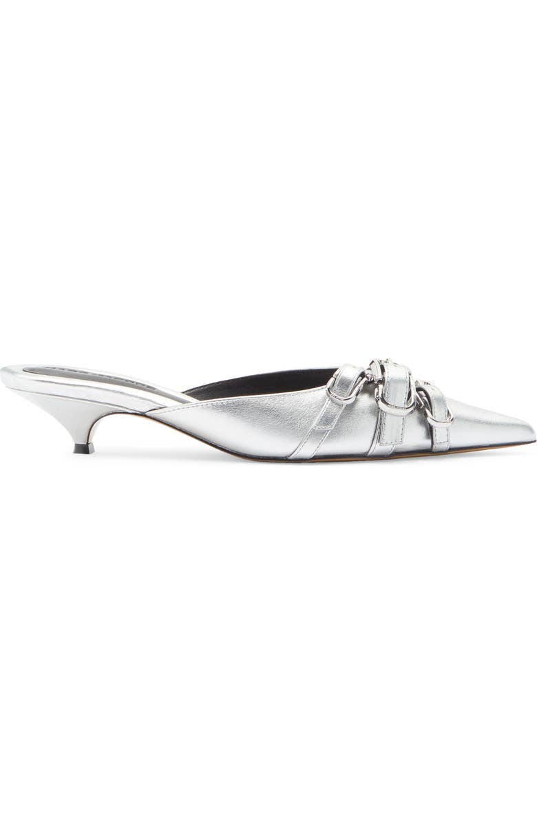 Marc Jacobs The Emma Kitten Heel Mule, Alternate, color, Silver