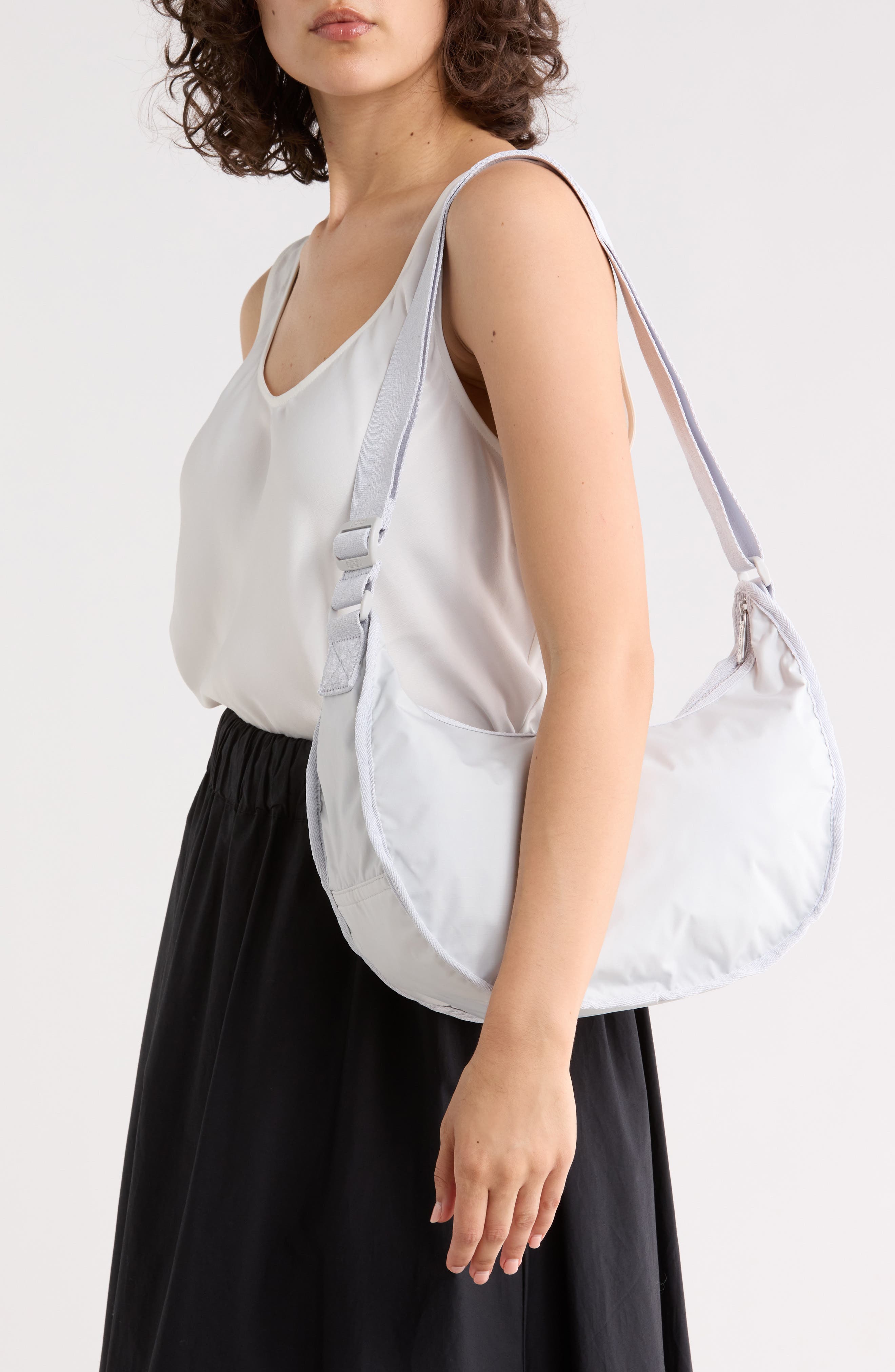 Everyday Hobo Crossbody Bag, Alternate, color, PEARL GRAY