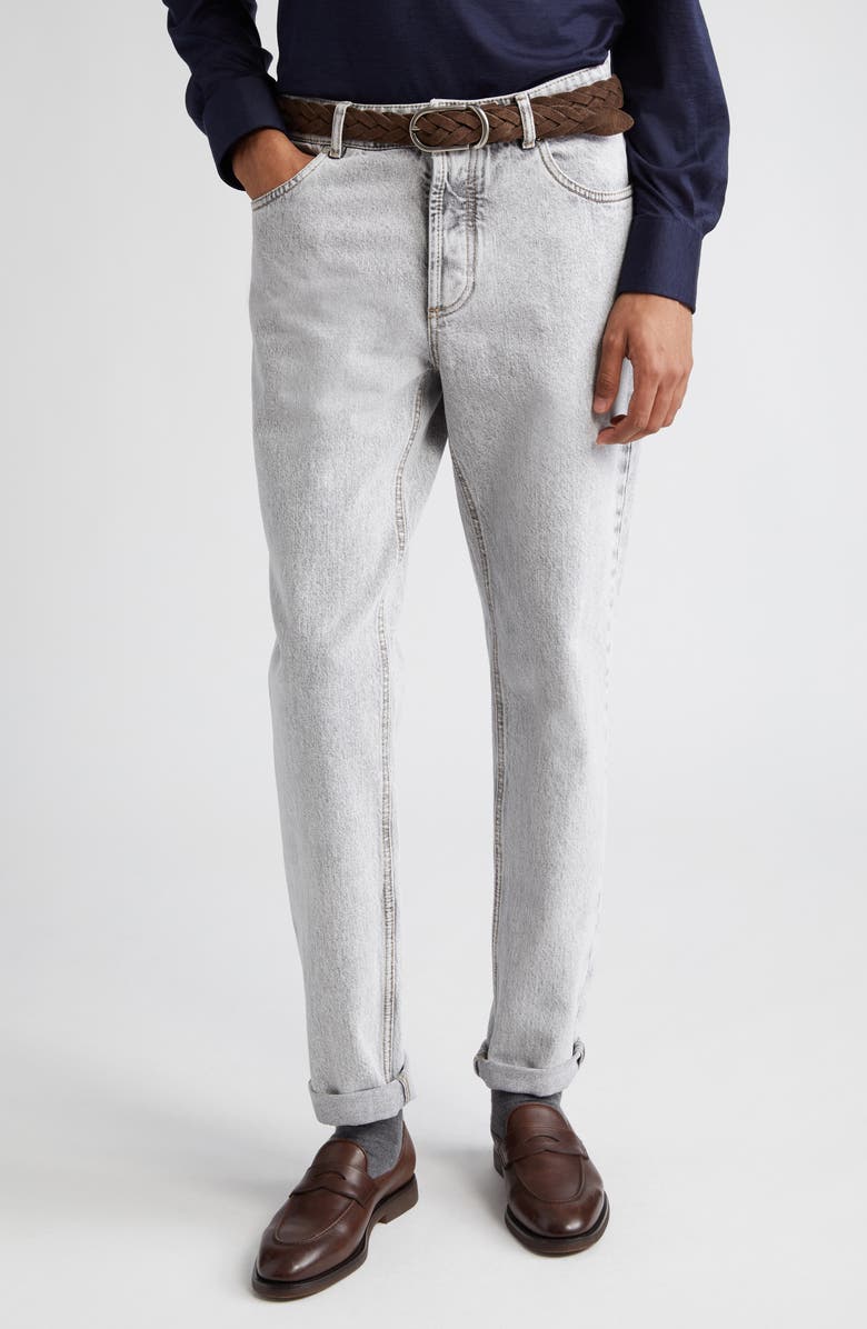 Brunello Cucinelli Acid Wash Jeans, Main, color, 