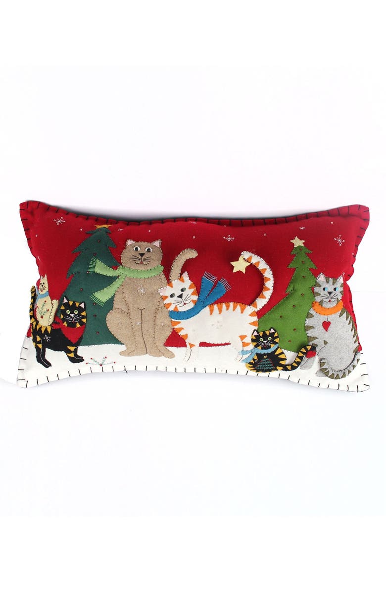 New World Arts Six Cats Accent Pillow, Main, color, 
