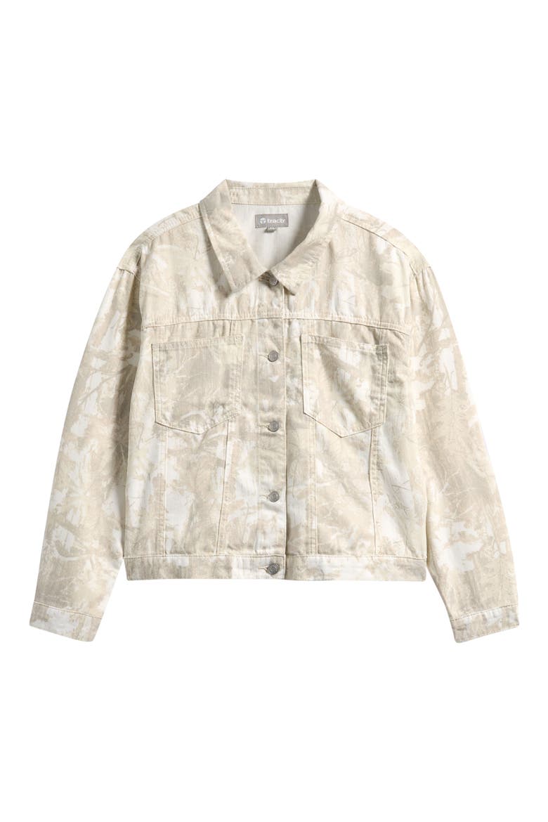 Kids' Print Trucker Jacket, Main, color, SNOW CAMO