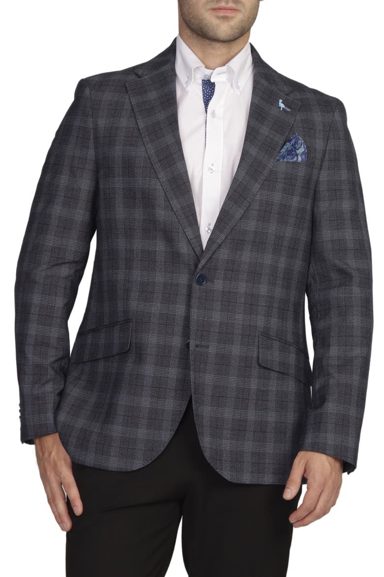 Signature Glen Plaid Sportcoat, Main, color, CHARCOAL