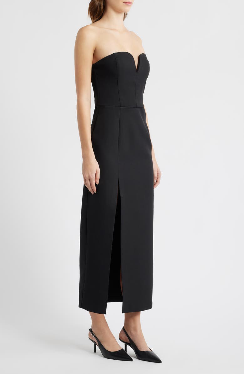 FREEMARKET Sweetheart Neck Strapless Cocktail Dress, Alternate, color, Black