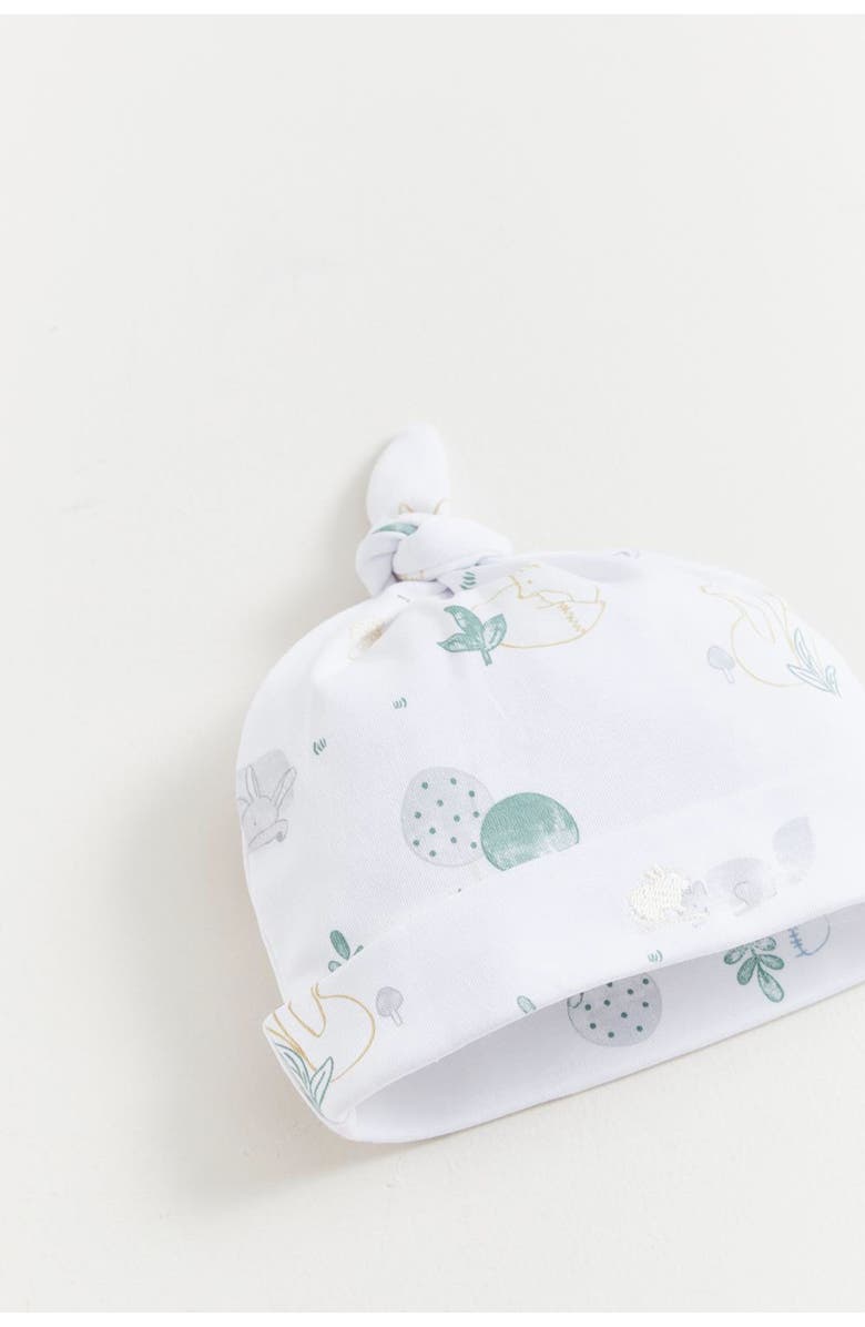 Babycottons Premium Peruvian Pima Cotton Simone Knot Beanie For Infant, Alternate, color, White