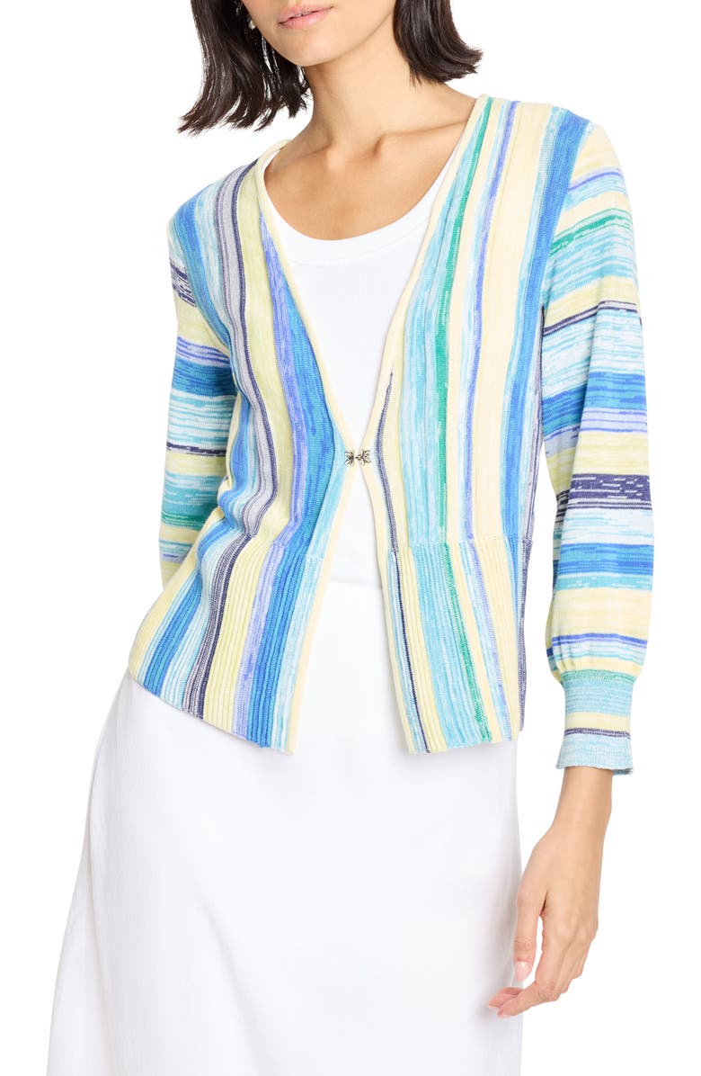NIC+ZOE Coast Crush Cardigan, Alternate, color, Blue Multi
