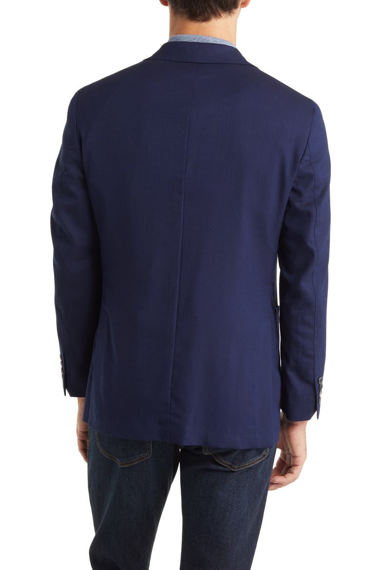 Excursionist Flex Water Resistant Wool & Silk Sport Coat, Alternate, color, NAVY
