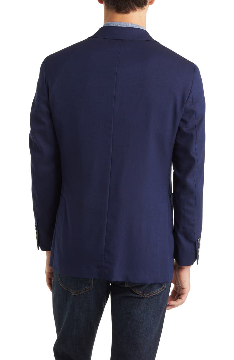 Peter Millar Excursionist Flex Water Resistant Wool & Silk Sport Coat, Alternate, color, Navy