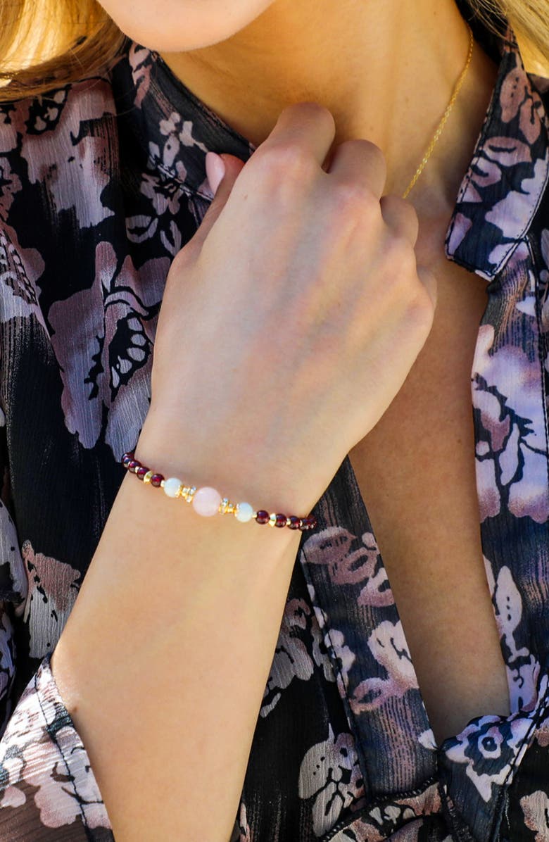 LA MENO Rosebud Beaded Bracelet, Alternate, color,