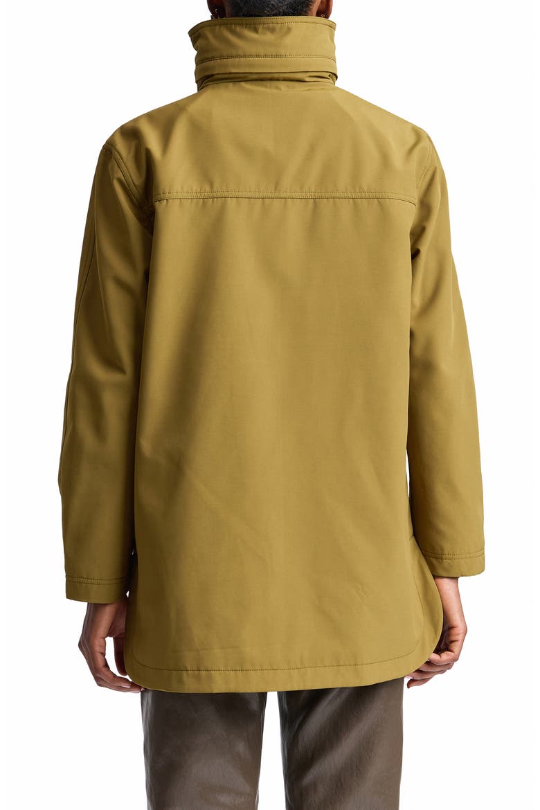 Funnel Neck Hood Rain Jacket, Alternate, color, MILITARY