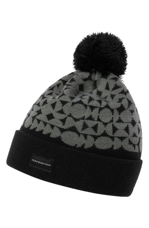 Travismathew London Air Pompom Beanie In Black