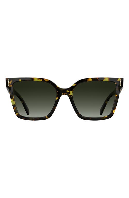 Longchamp Roseau 55mm Modified Rectangular Sunglasses In Green