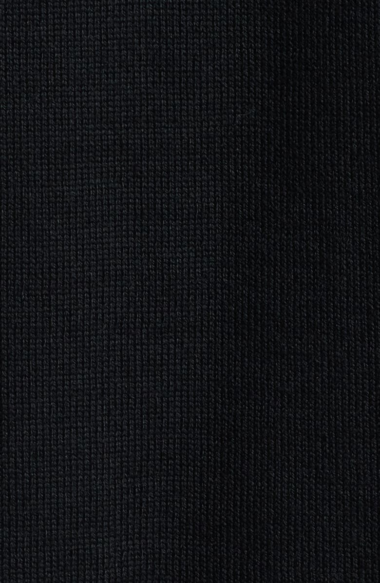 BOSS Balonso Mock Neck Wool Full Zip Cardigan, Alternate, color, Black