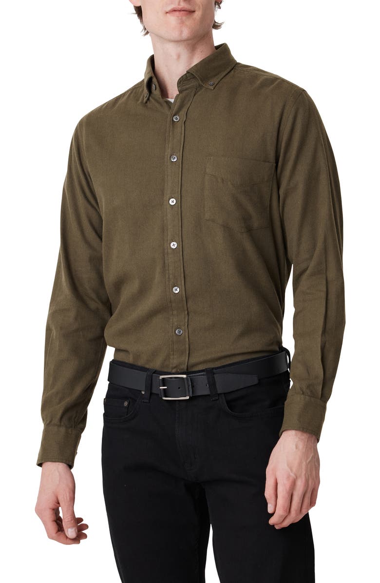Rodd & Gunn Barrhill Sports Fit Button-Down Shirt, Main, color, Loden