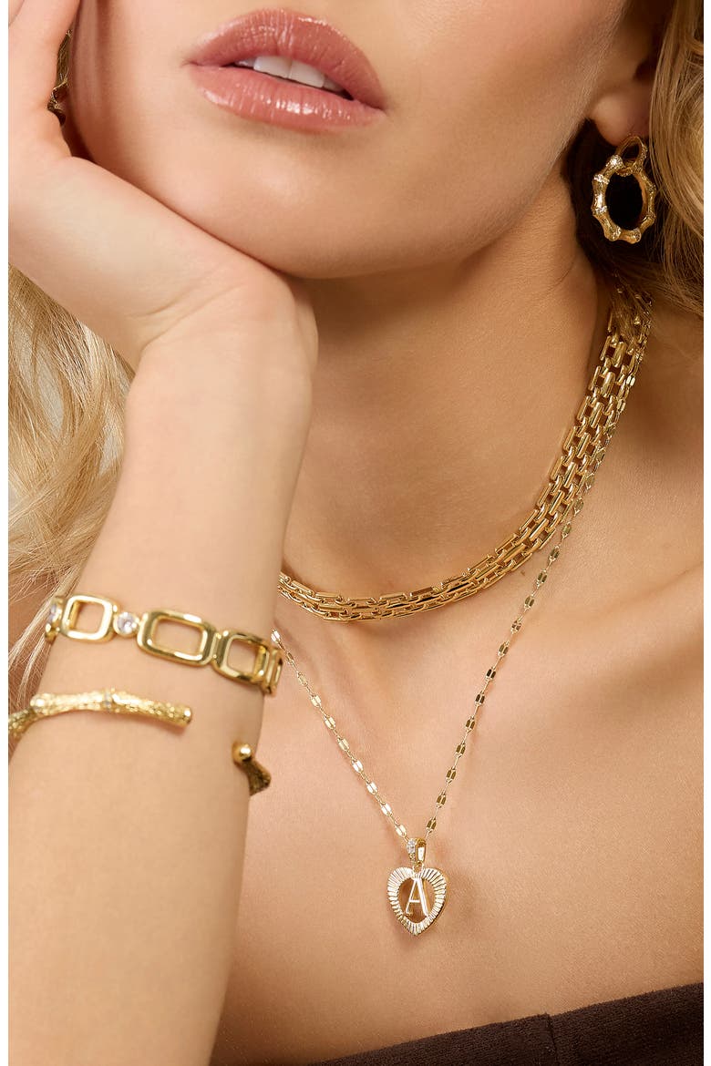 Cubic Zirconia Bamboo Drop Earrings, Alternate, color, GOLD