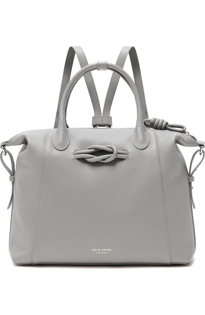 Esin Akan 6-in-1 Wimbledon Leather Backpack, Main, color, Grey