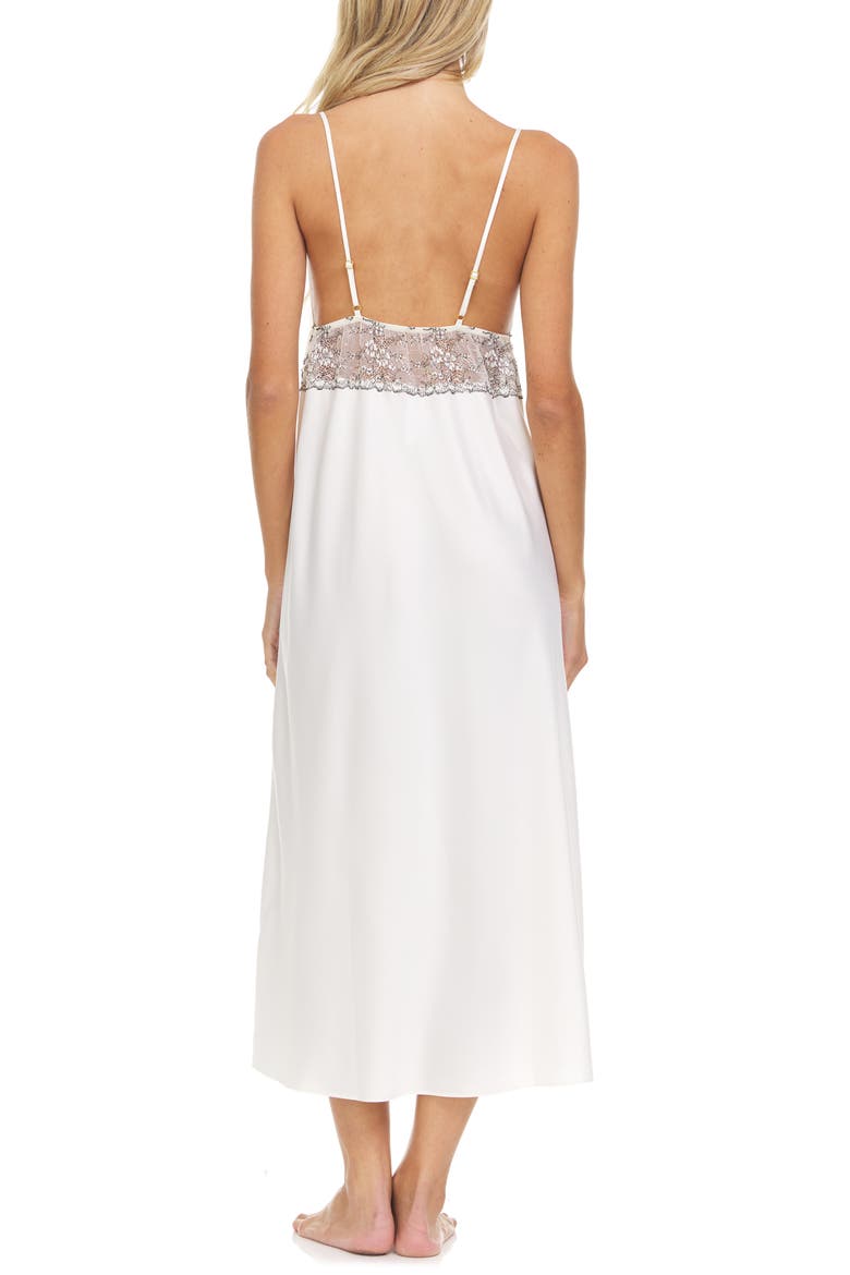 Angelique Charmeuse Nightgown, Alternate, color, IVORY