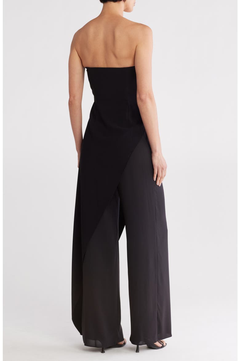 Alondra Strapless Jumpsuit, Alternate, color, BLACK
