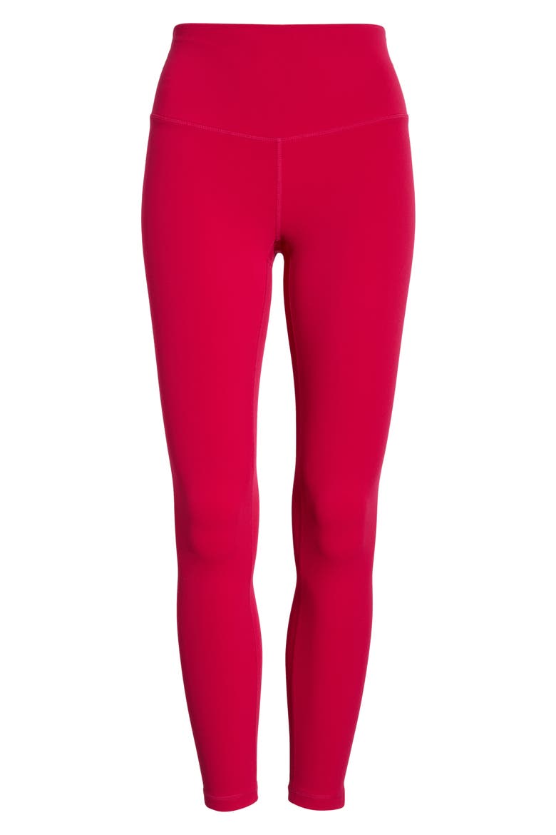 Studio Luxe High Waist 7/8 Leggings, Alternate, color, RED CERISE