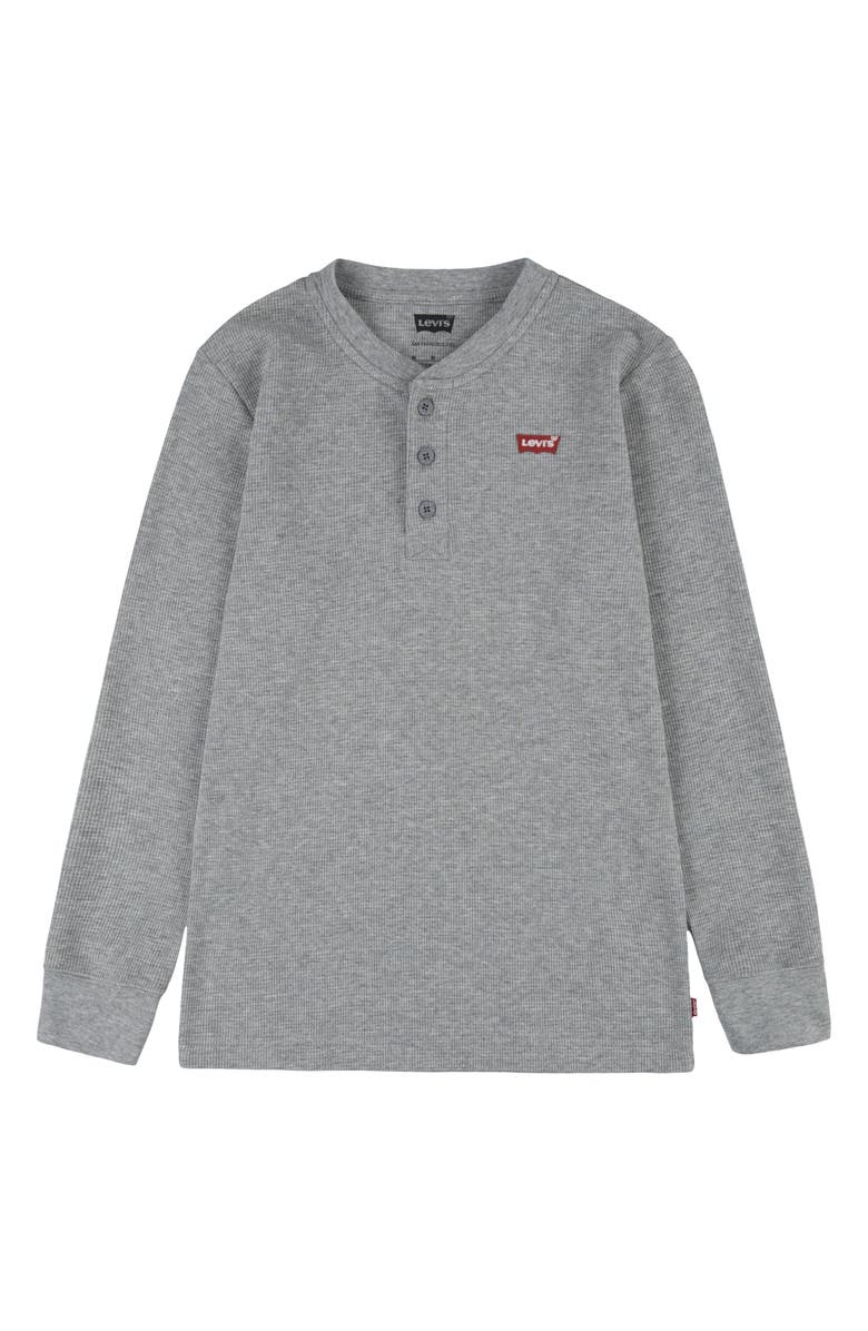 Levi's<sup>®</sup> Kids' Thermal Henley Long Sleeve Top, Main, color, 
