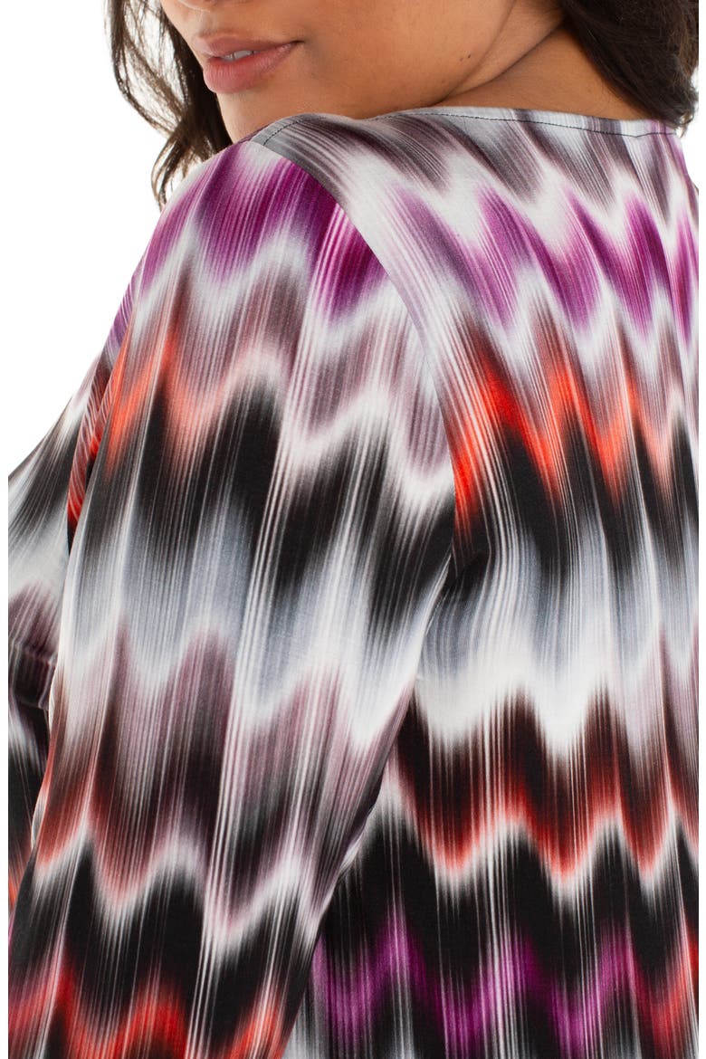 Abstract Print Boat Neck Long Sleeve Top, Alternate, color, MULTI WAVY STRIPE