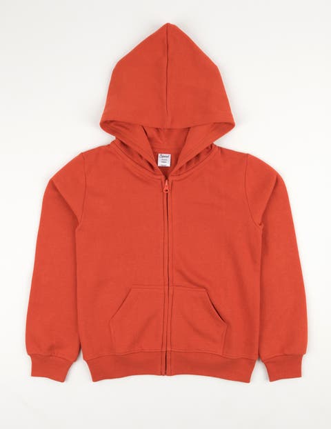 Kids Zip-Up Sweatshirt Hoodie, Cotton Blend, Solid Colors