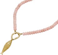 Katie Dean Jewelry Blush Opal Fish Necklace
