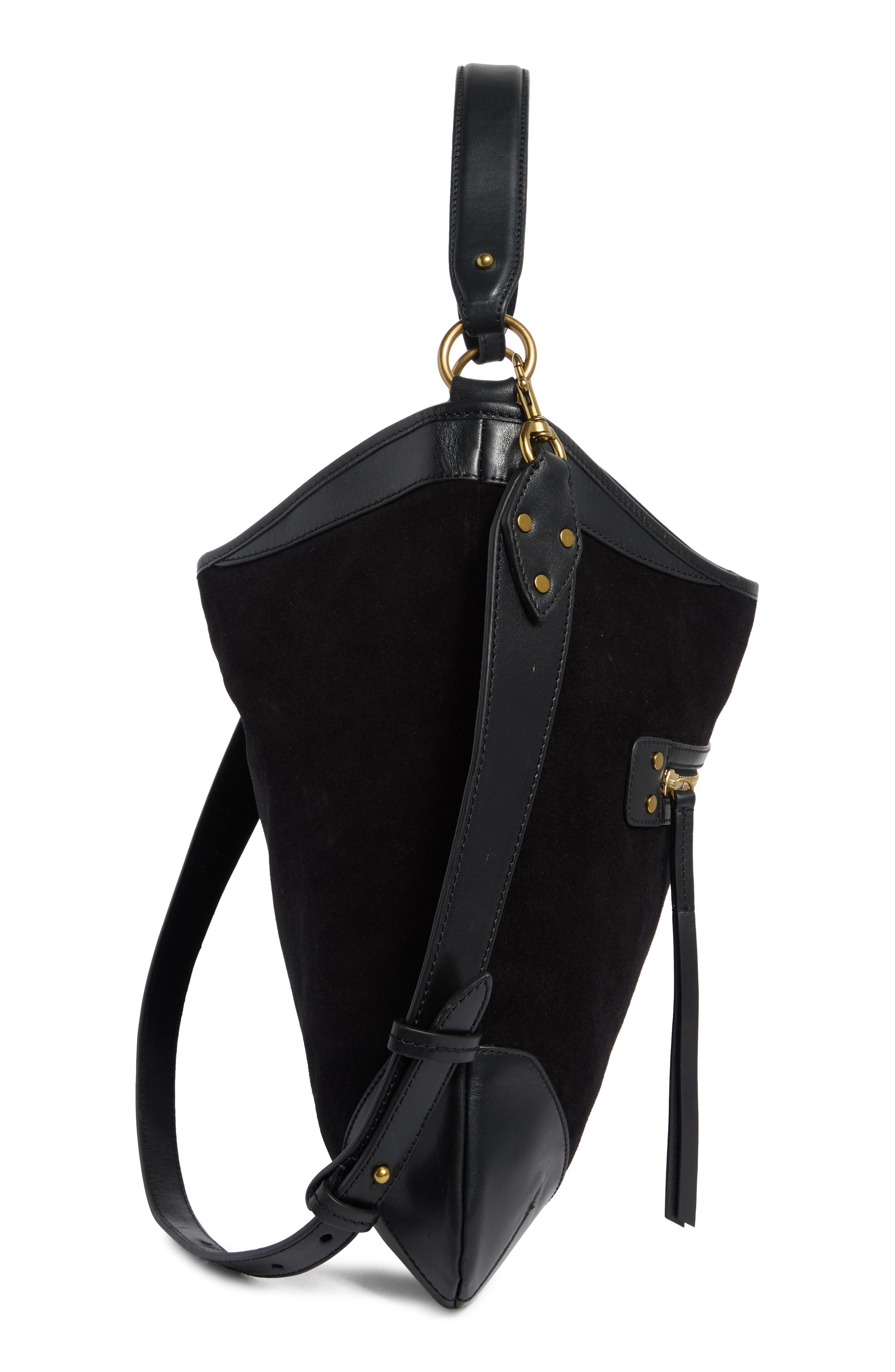 Isabel Marant Botsy Day Suede Hobo Bag, Alternate, color, 