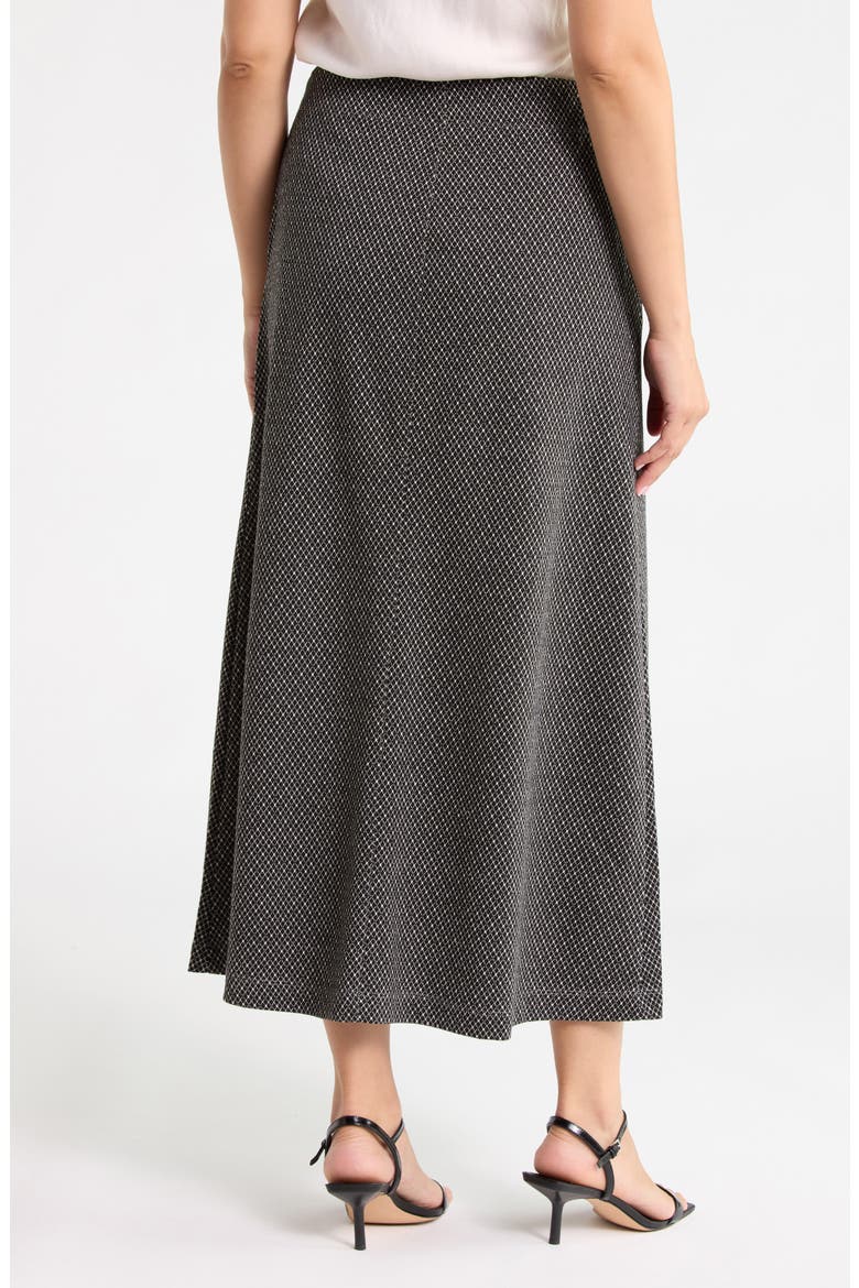 Front Button Boot Skirt, Alternate, color, BLACK/ CREAM DIAMOND DOT