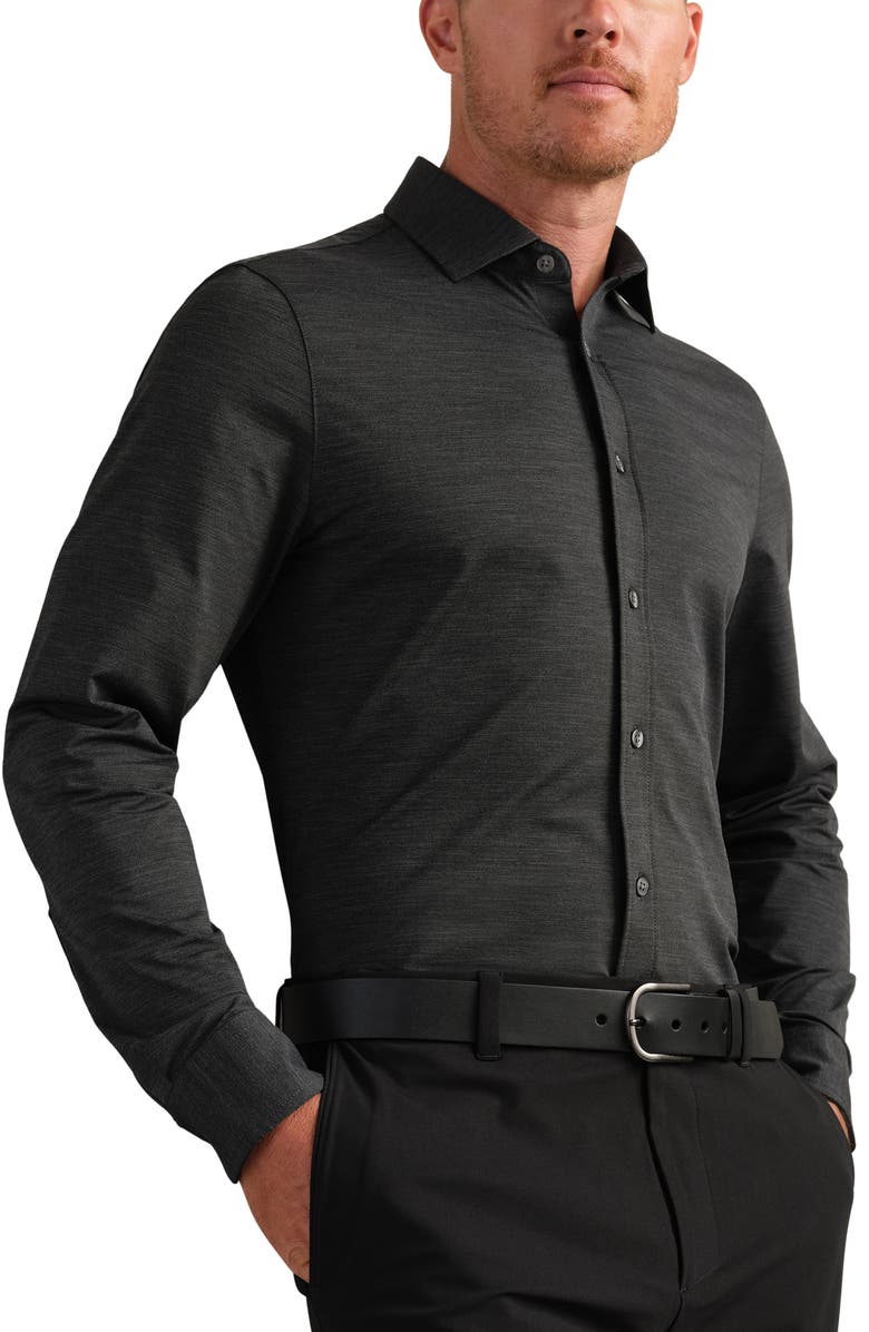 Rhone Commuter Slim Fit Performance Button-Up Shirt, Main, color, Iron Oxford
