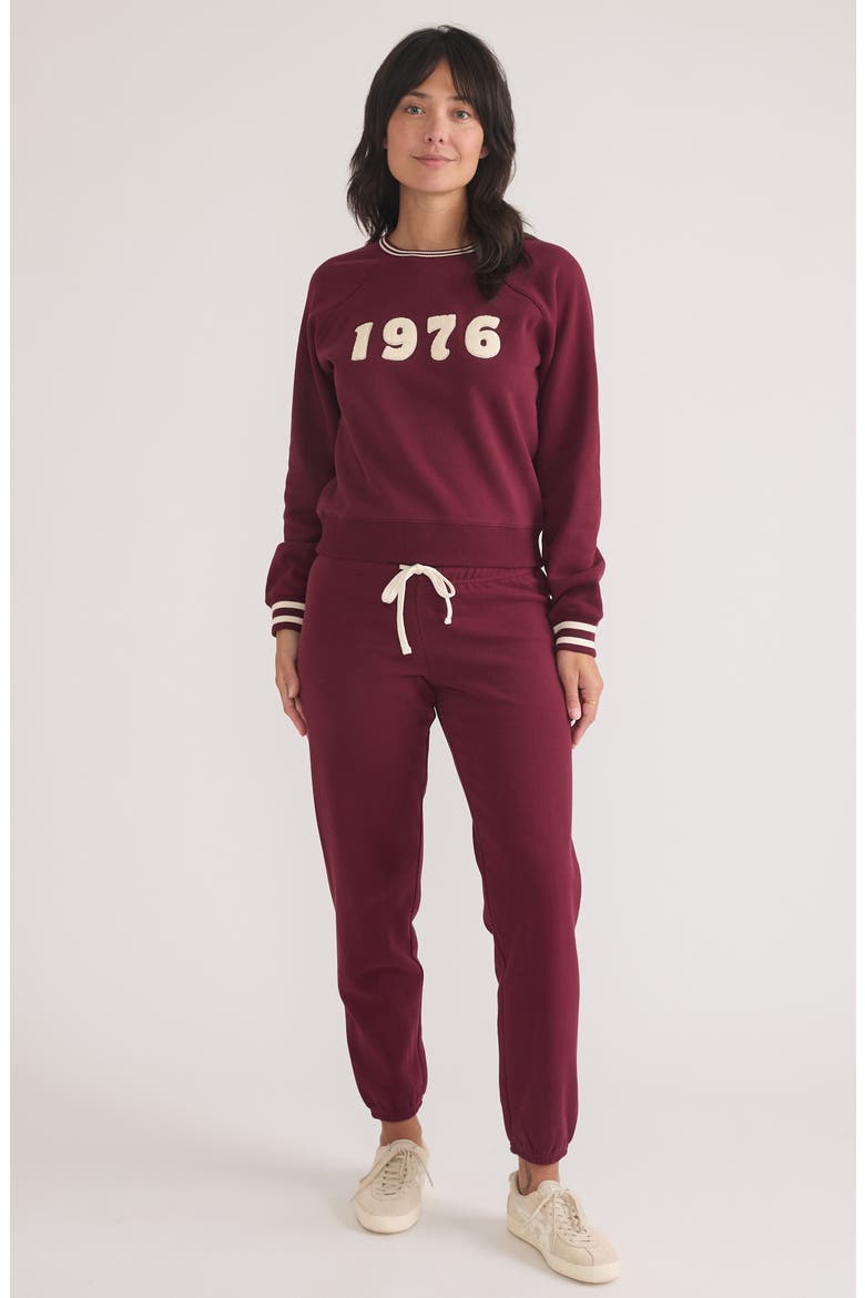 Anytime 1976 Appliqué Sweatshirt, Alternate, color, CRIMSON