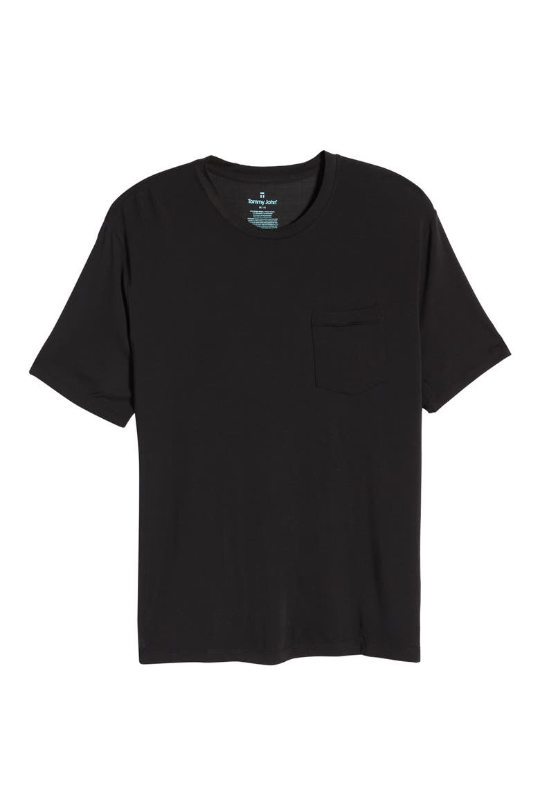 Second Skin Pocket Sleep T-Shirt, Alternate, color, BLACK