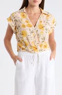 DR2 by Daniel Rainn Johnny Collar Short Sleeve Crop Top