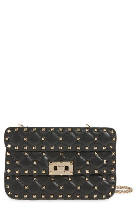 Small Rockstud Spike Leather Shoulder Bag