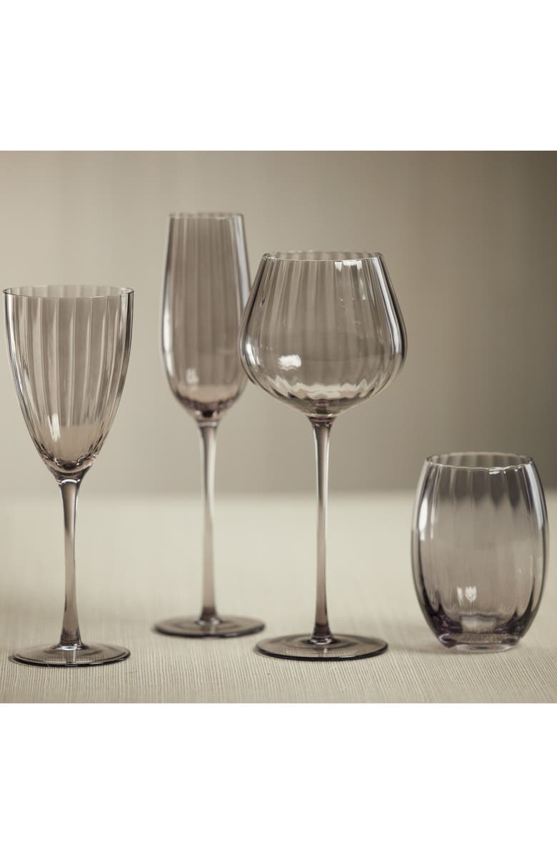 Zodax Malden Set of 4 White Wine Glasses, Alternate, color, Gray