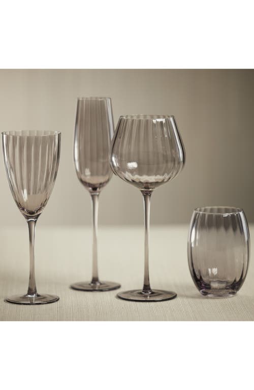 Zodax Malden Set Of 4 White Wine Glasses In Gray