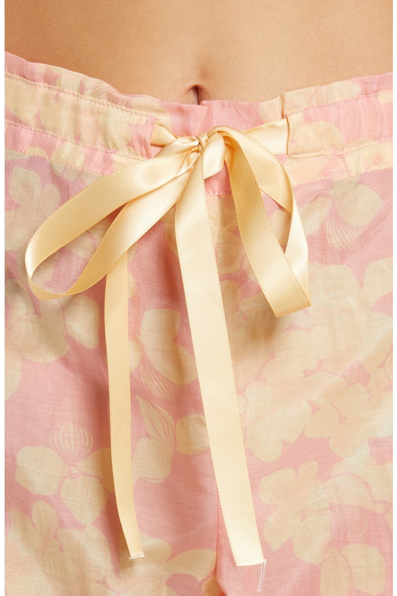 Hydrangea Cotton & Silk Pajamas, Alternate, color, FLORAL