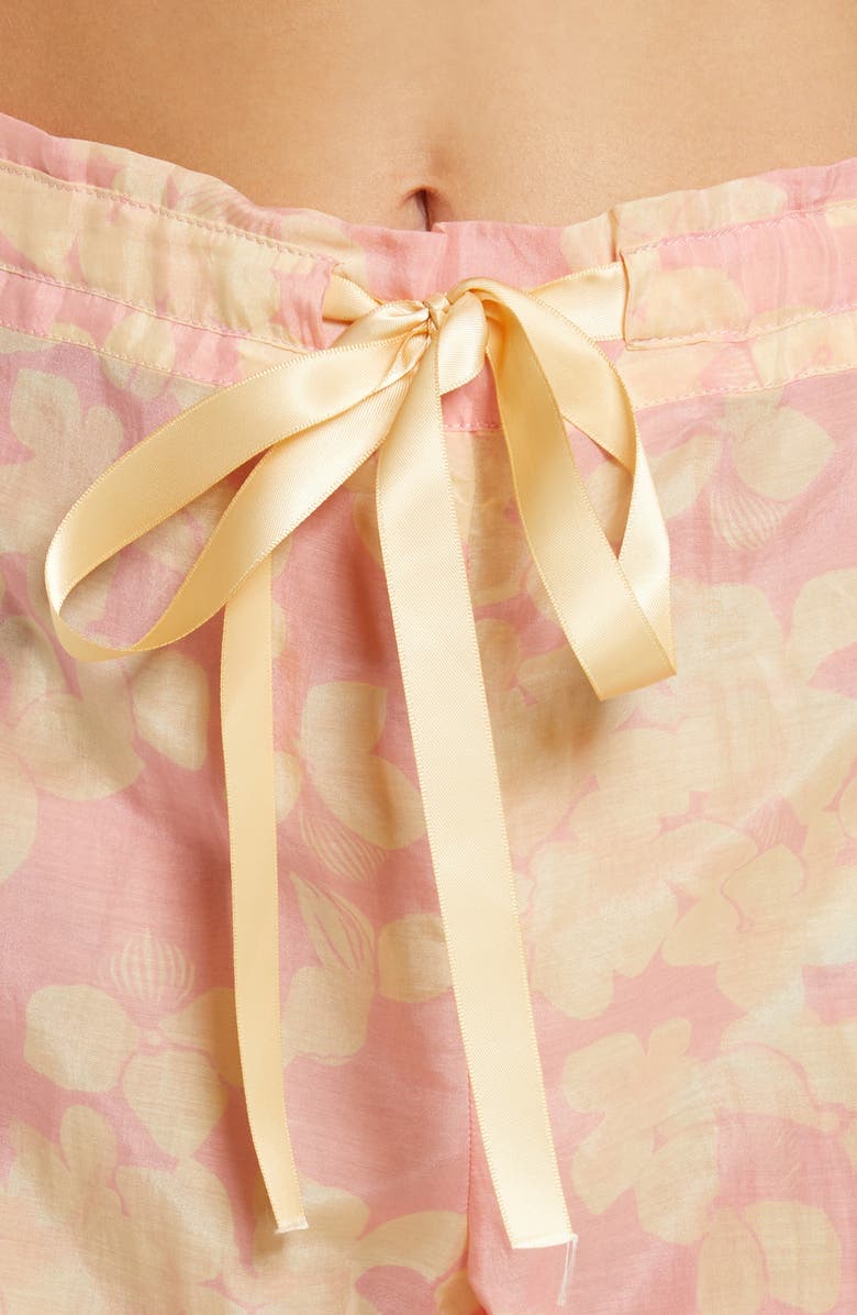 Papinelle Hydrangea Cotton & Silk Pajamas, Alternate, color,