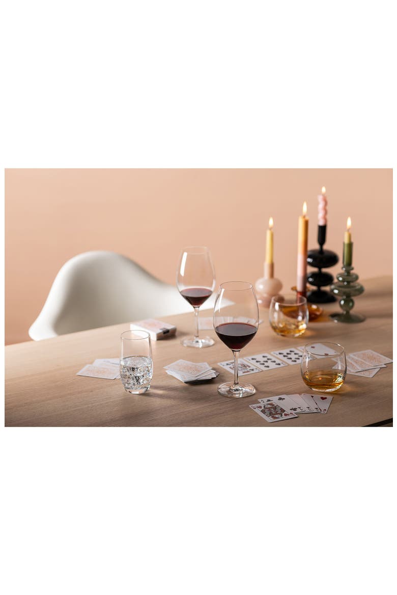 Banquet Set of 6 Red Wine Glasses, Alternate, color, CLEAR