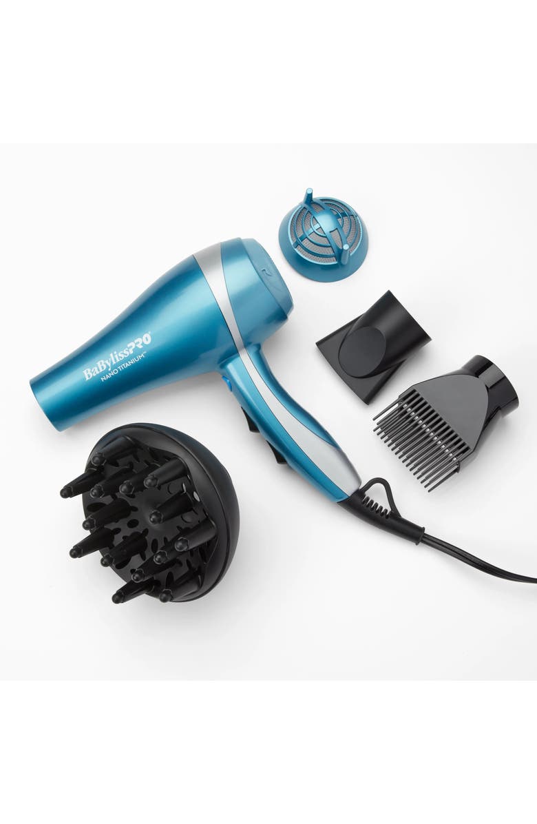 BaBylissPRO Nano Titanium Dryer, Alternate, color, Blue