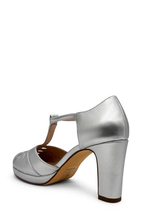 Chelsea Crew Francine T-strap Pump In Silver