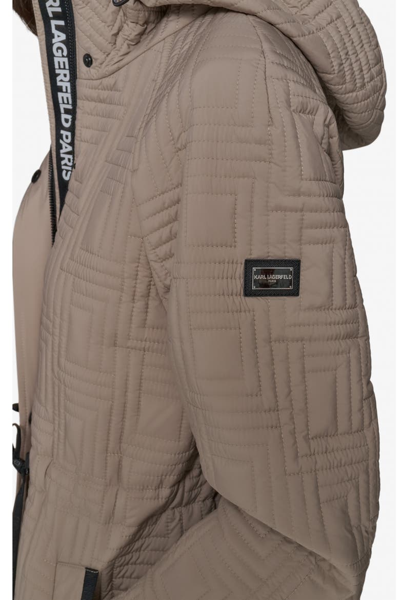Double L Quilted Coat, Alternate, color, SAND